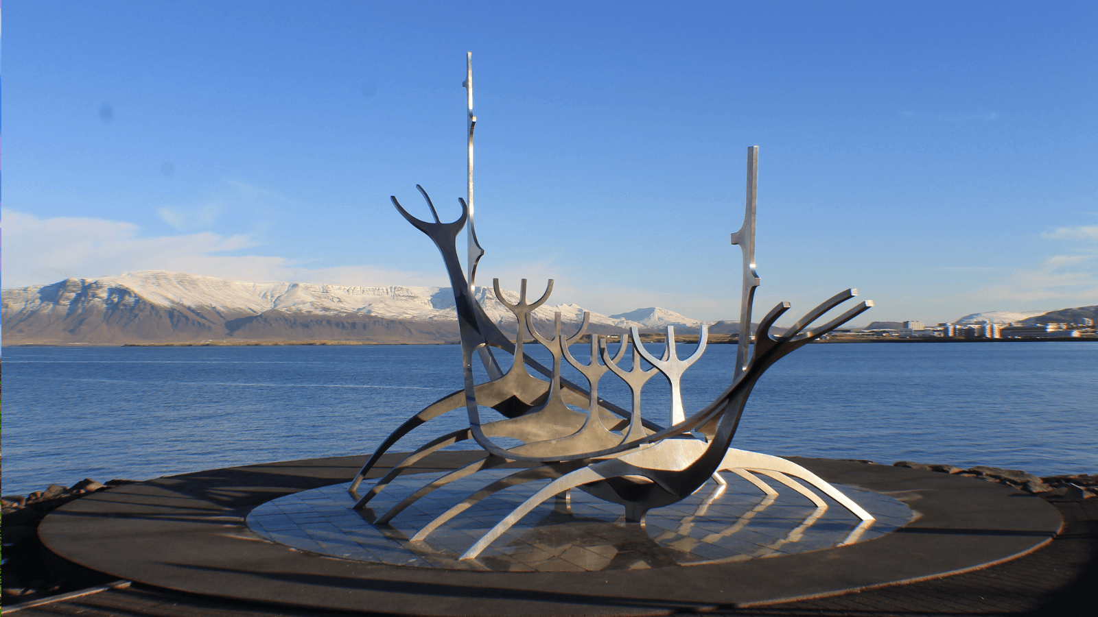 The Sun Voyager sculpture in Reykjavík. 