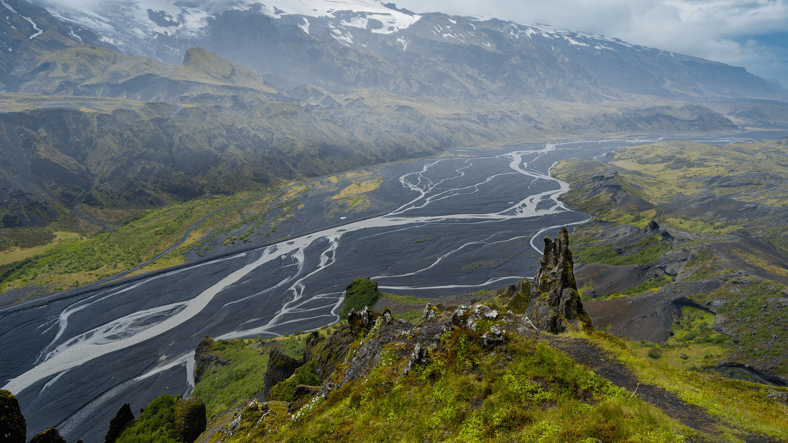 A view of Thorsmork Valley in the Highlands of Iceland.