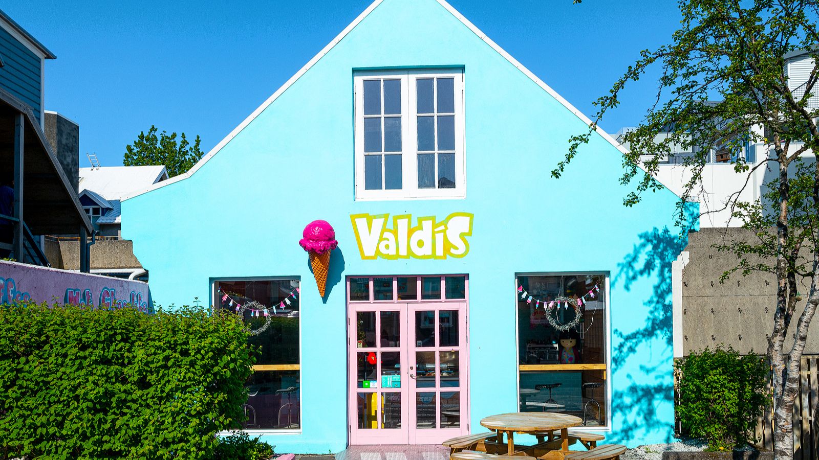 Valdis ice cream parlor in Reykjavík.