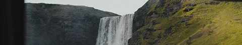 Icelandic nature seen from a rental car